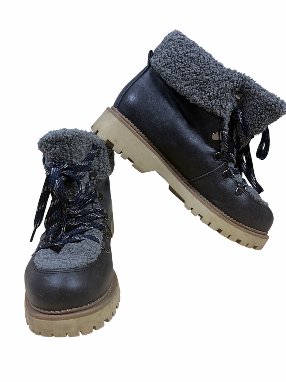 Circus by Sam Edelman Kilbourne Sherpa Cuff Lug Sole Boots 8.5
